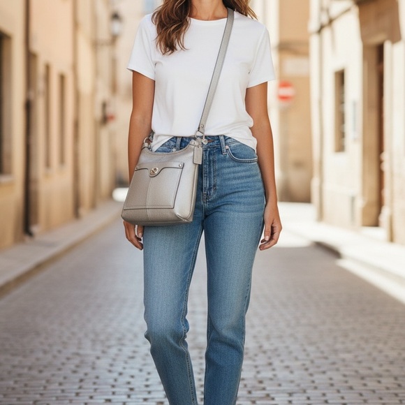 Coach Penelope Dune Pebbled Leather Crossbody - Picture 14 of 15